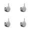 Service Caster 3 Inch MRI Safe Casters with Brakes, 7/16 Inch Grip Ring Stem, Set of 4, SCC, 4PK SCC-GR02S75-TPR-GRY-B-716138-MRI-4 - alternate 1